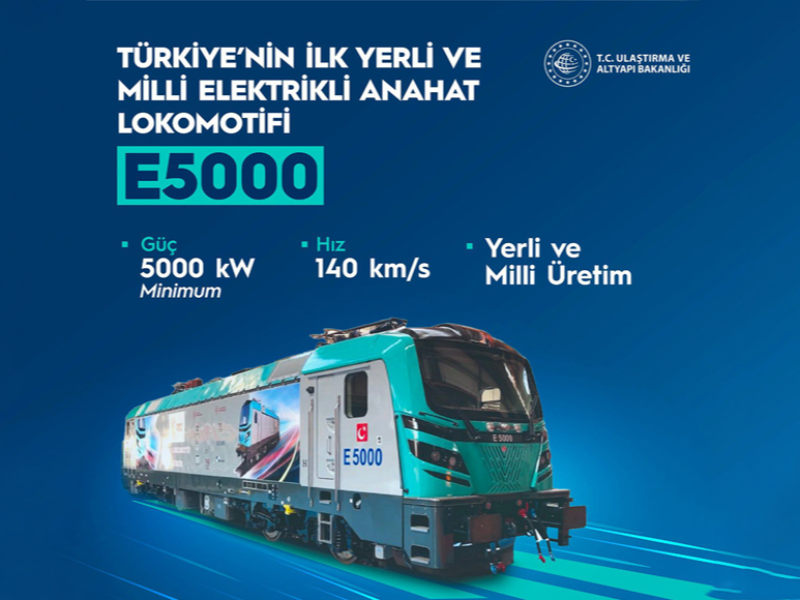 Yerli ve Milli Gurur E5000 Elektrikli Ana hat Lokomotifi Raylarda