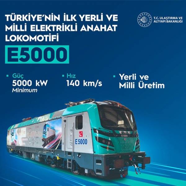 Yerli ve Milli Gurur E5000 Elektrikli Ana hat Lokomotifi Raylarda